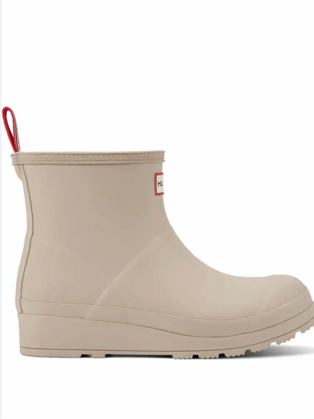 Hunter Men Beige Ankle Rain Boot